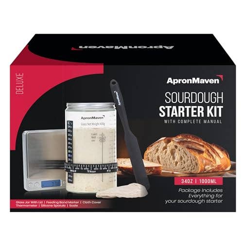 Top Rated Brands - Wholesale DIY Food Kit - Sourdough Starter Kit - 34 oz Jar with Scale Gift Idea
