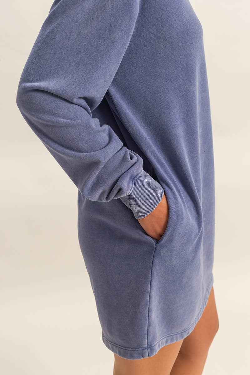 HYFVE – wholesale Dress – Women's – Mineral Washed Oversized Mini Sweatshirt Dress26