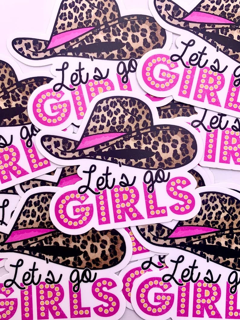 MarieDesignCo - Wholesale Sticker - Let's go meisjes sticker, Shania Twain sticker, western sticker1