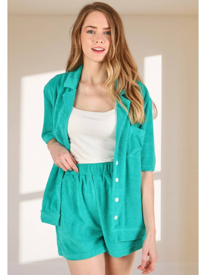 P.S Kate - Wholesale Shorts – Women’s - Towel terry shorts with pockek (6044shorts)7