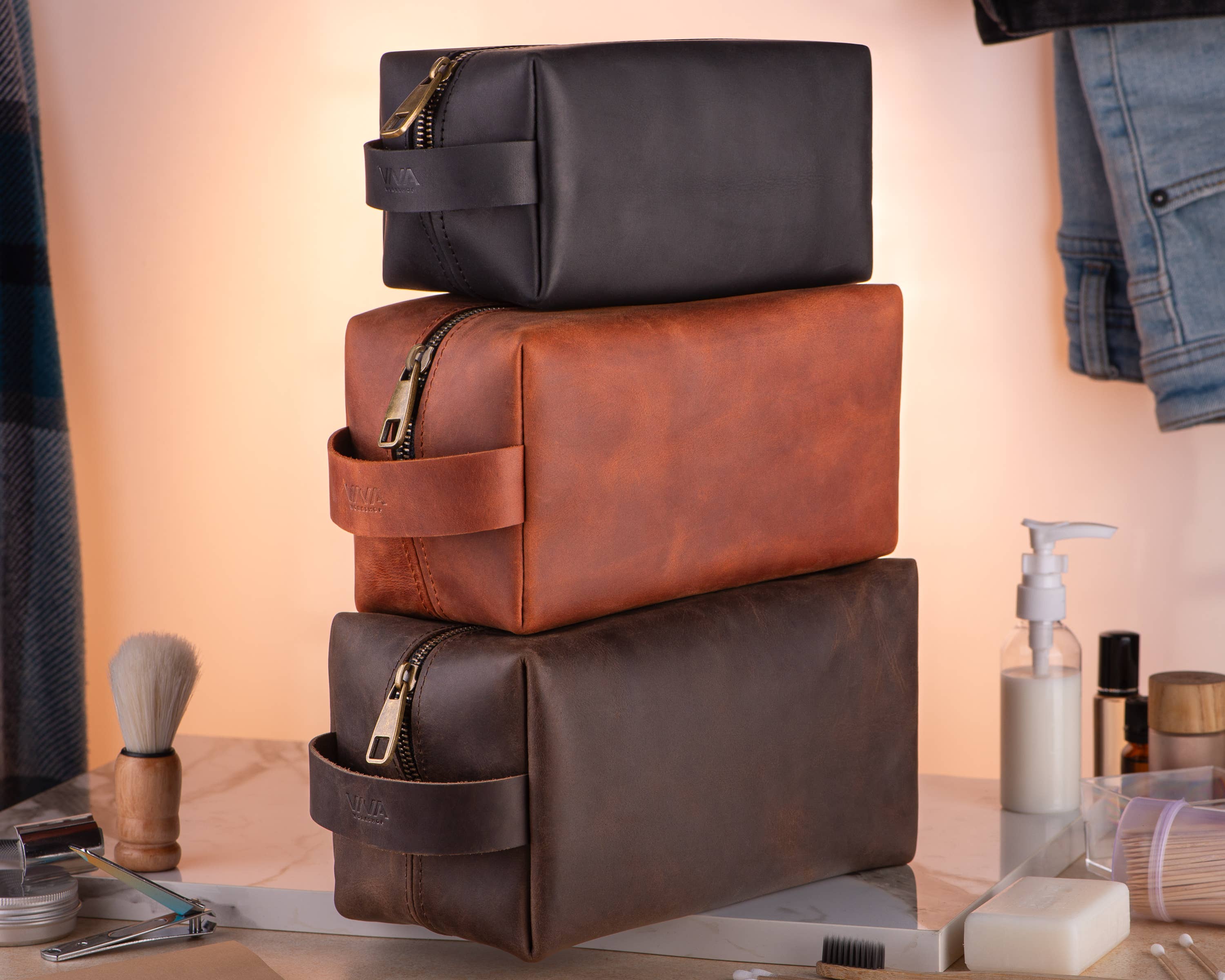 Viva Workshop - Wholesale Toiletry Bag - Men's - Leather Toiletry Bag3