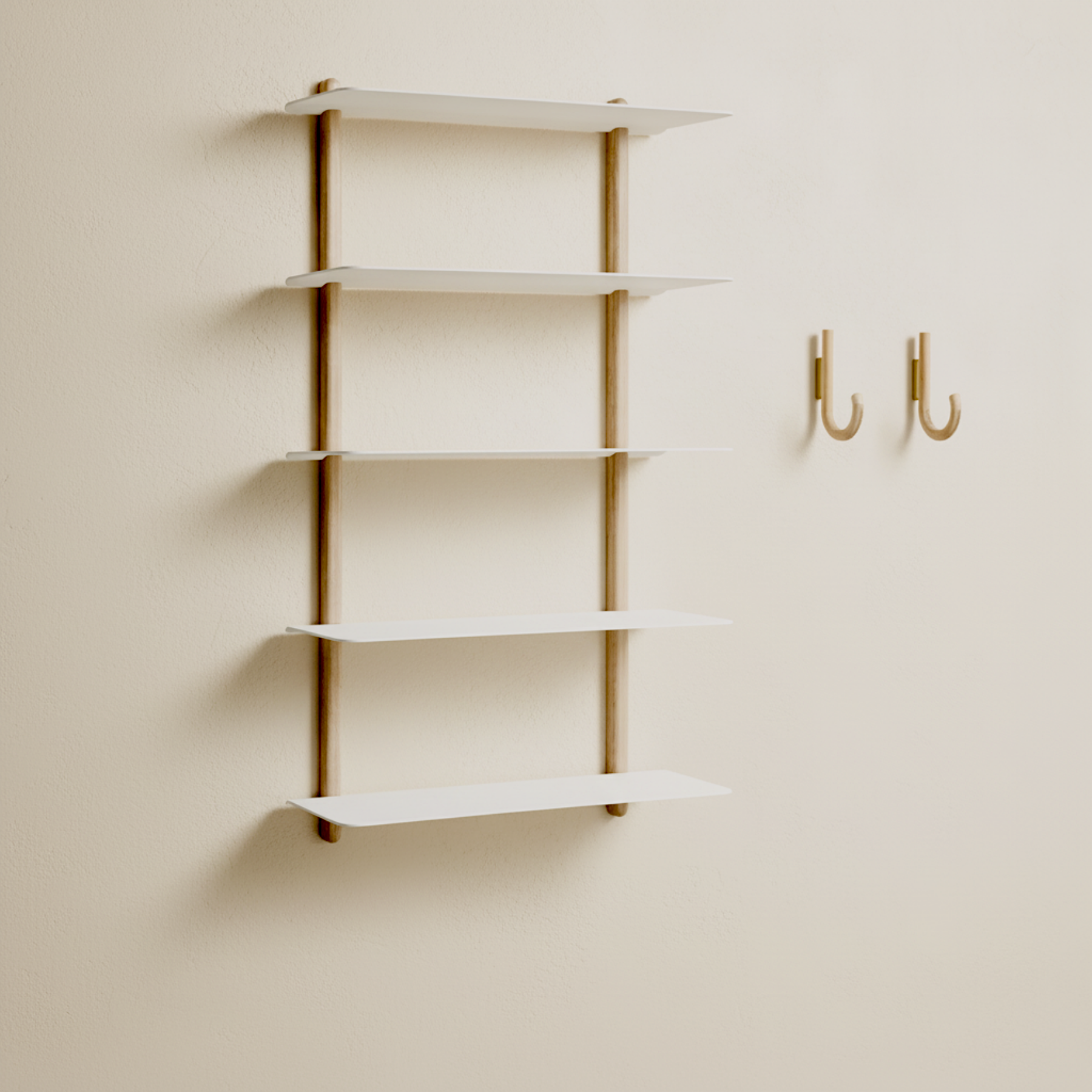 Studio Nordhaven - Wholesale Wall Mounted Shelf - NIVO Shelf Small E - light oak/white1