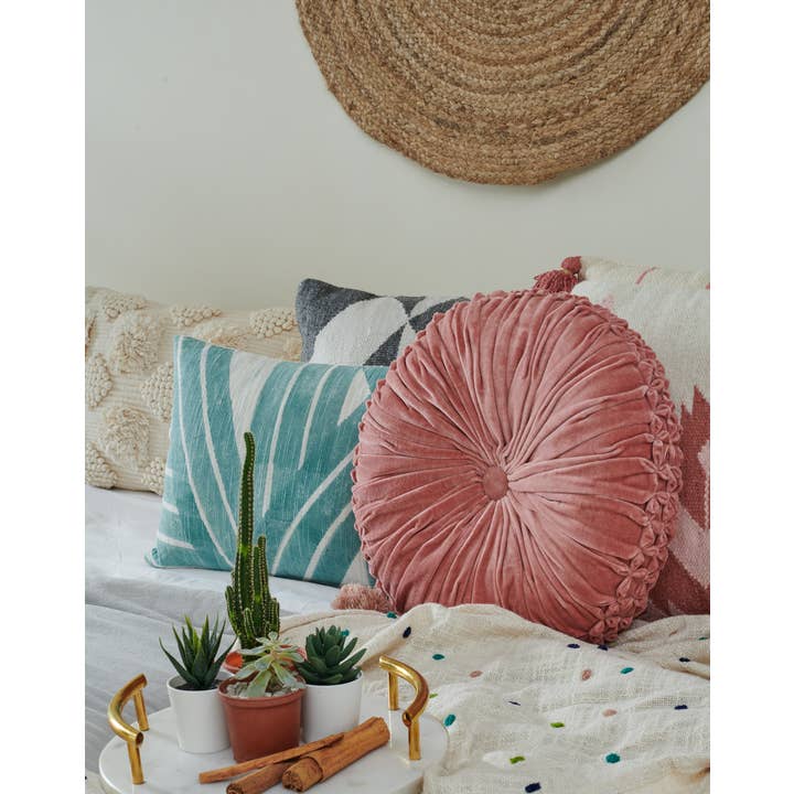 Casa Amarosa - Wholesale Throw/Decorative Pillow - Stripe Sky Throw Pillow, Aqua - 14x20 inch3