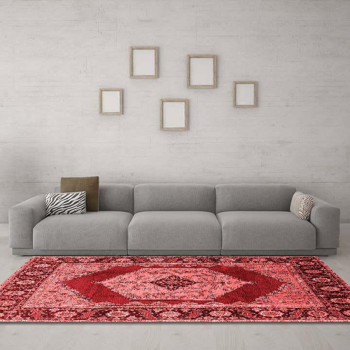 Machine Washable Persian Red Traditional Area Rugs for wholesale by Ahgly