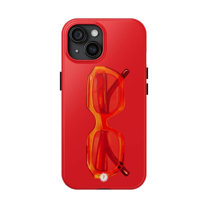 Red on Red Glasses Phone Case for wholesale by Thursday’s Child Creative Studio