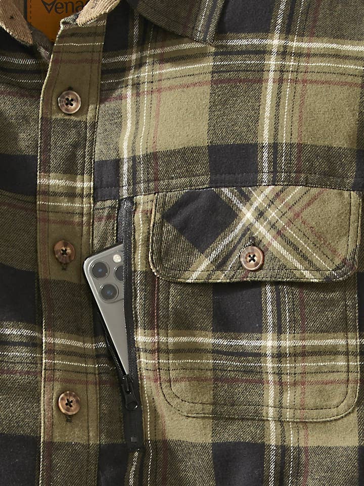 Venado - Wholesale Shirt Jacket/Shacket - Men's - Quilt Lined Brushed Flannel Shirt Jacket16