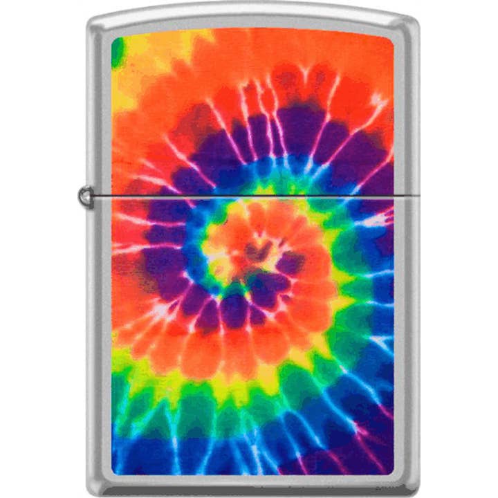 Scorpio Posters - Wholesale Lighter - Tye Dye Swirl Satin Chrome Zippo Lighter