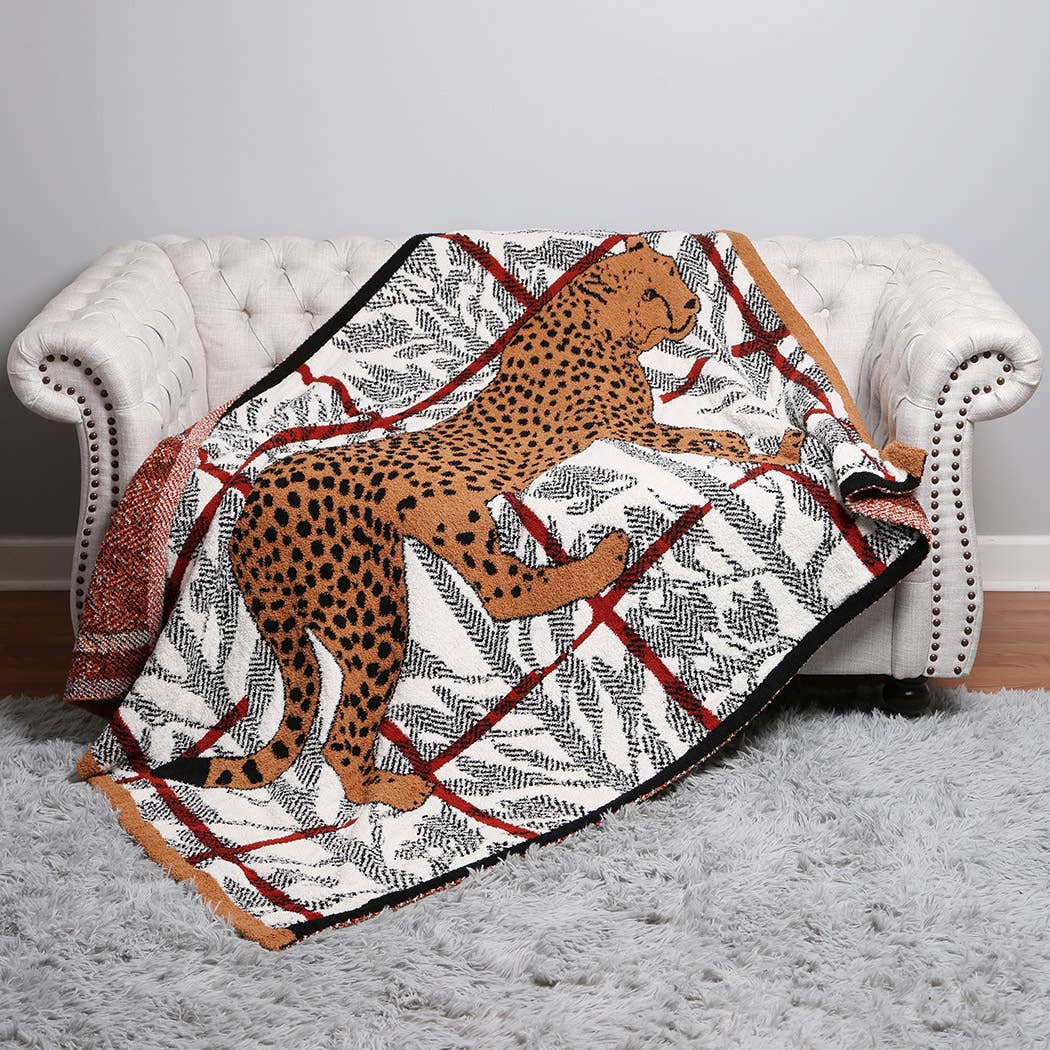 Fashion City - Wholesale Throw Blanket - Cheeta Lion Tiger Forest Design Throw Blanket0