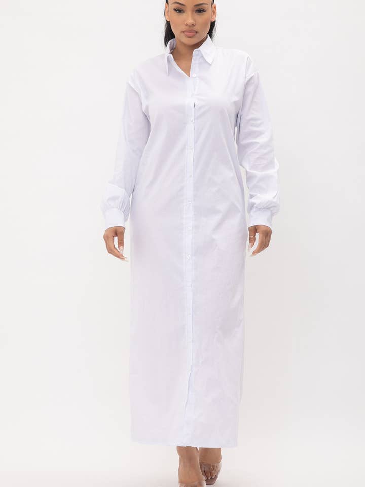 Vestido Maxi de manga comprida por atacado de Boswell