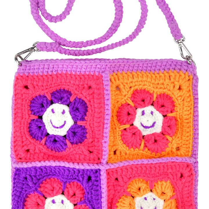 SAC EN CROCHET GROOVY SMILES pour la vente par Iscream
