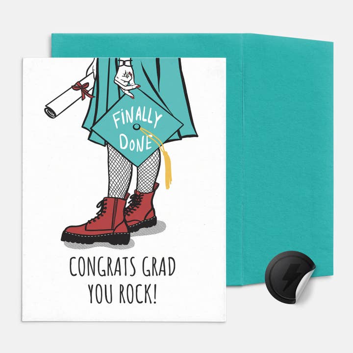 Rock'N Paper - Wholesale Graduation Card - Congrats Grad You Rock! Card2