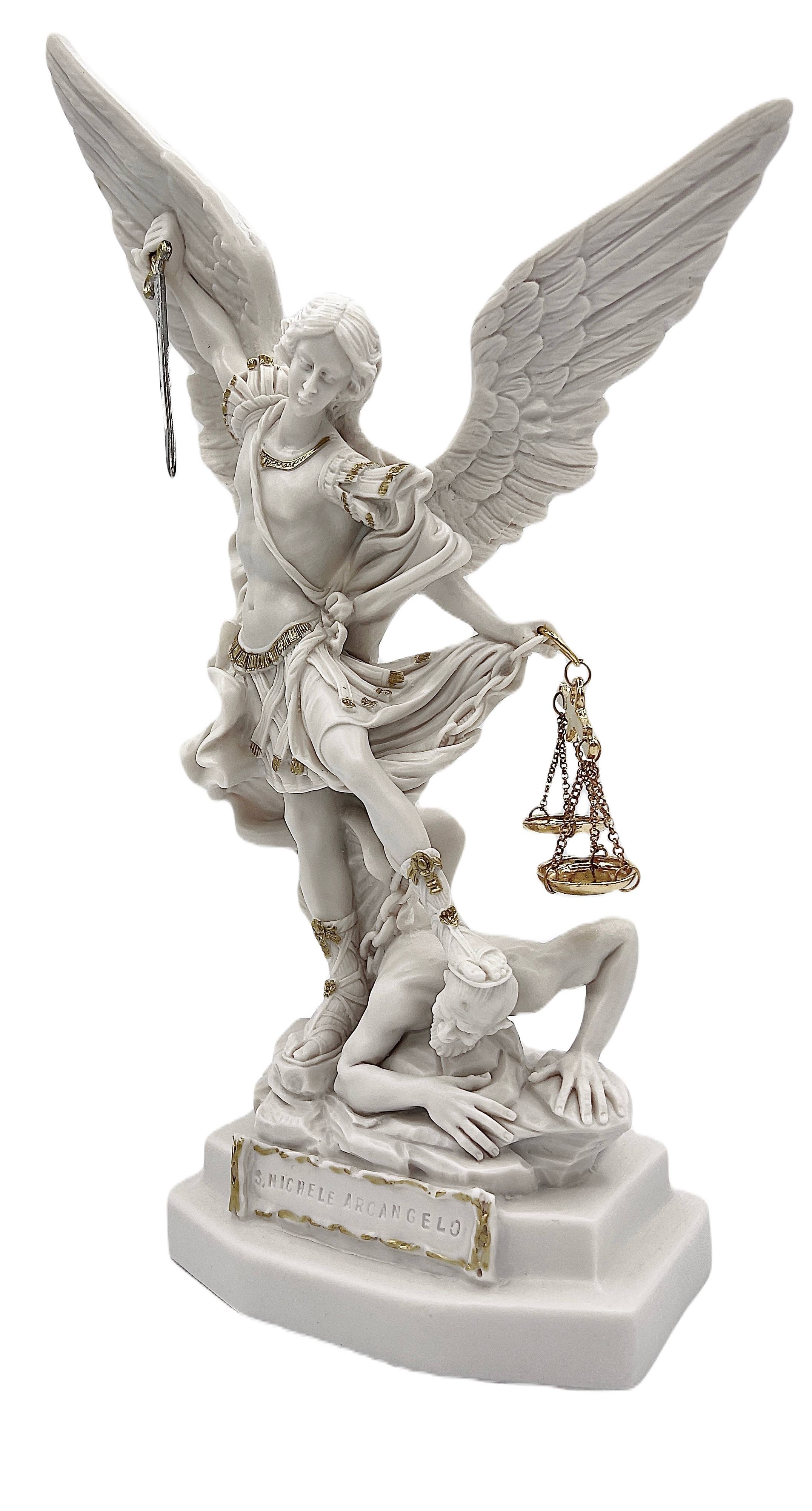Costa Articoli Religiosi - Wholesale Decorative Figurine - Statue of Saint Michael the Archangel in marble-like resin 22 cm.1