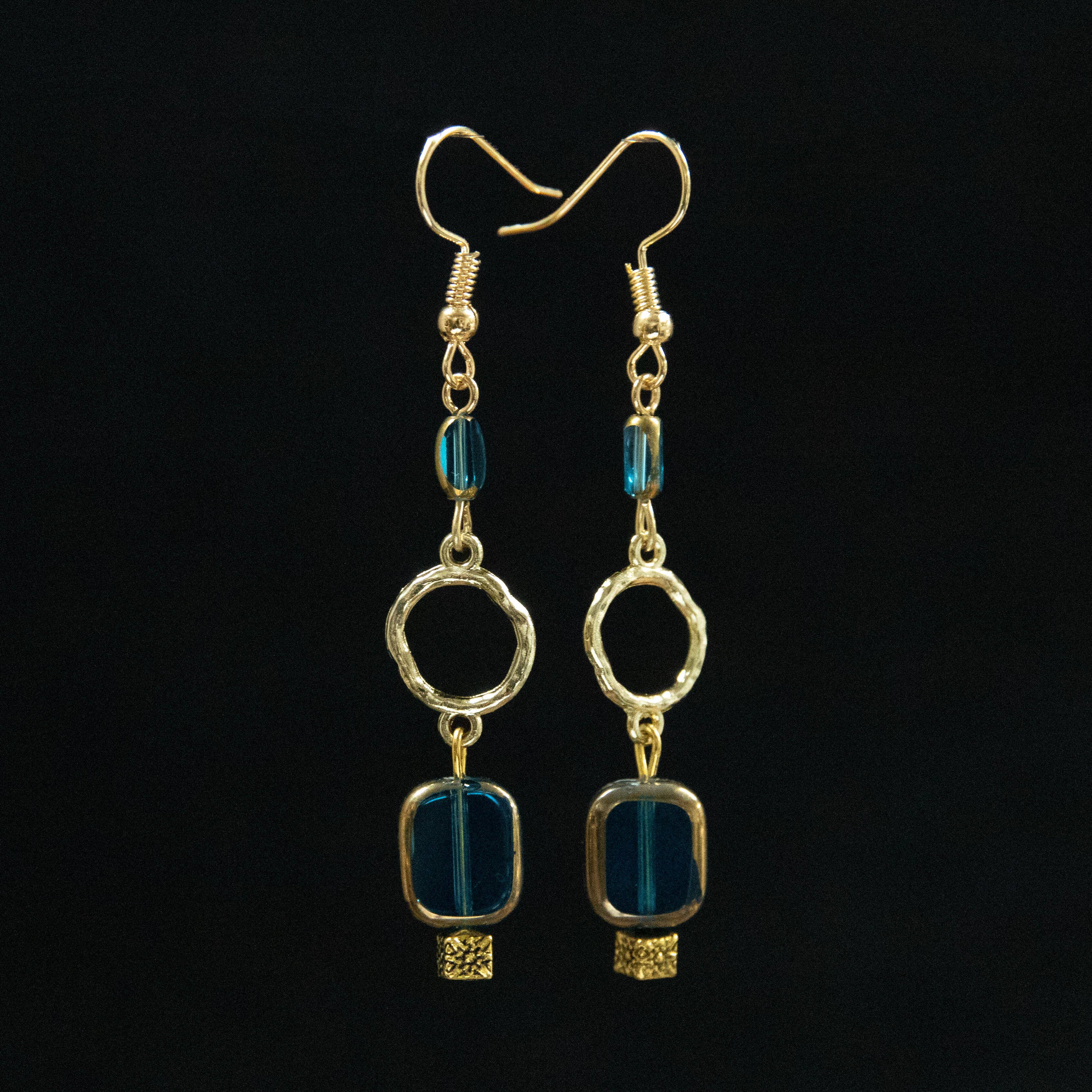 JAC Jewelry Designs - Wholesale Dangle earrings - Gilded Blue Earrings