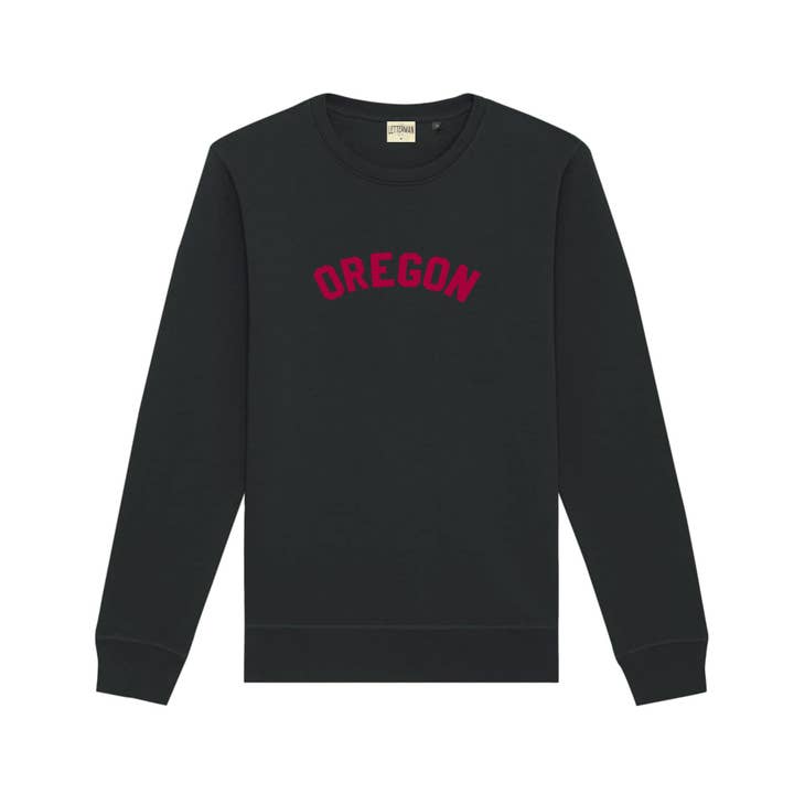 Personalized Custom Felt Letter Organic Sweatshirt (up to 6 letters) for wholesale by The Letterman Co