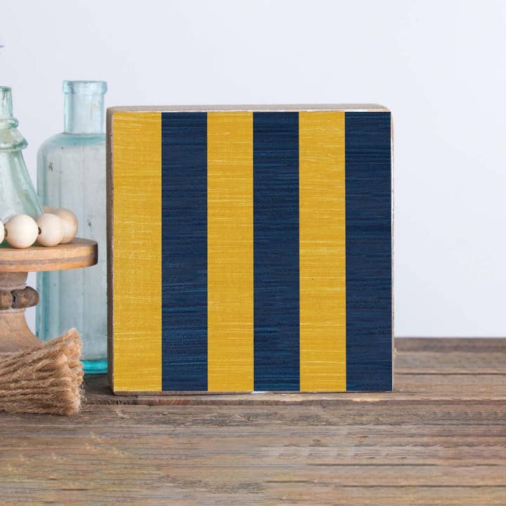 Decorative Wooden Block Nautical Flag Letter G for wholesale by Rustic Marlin