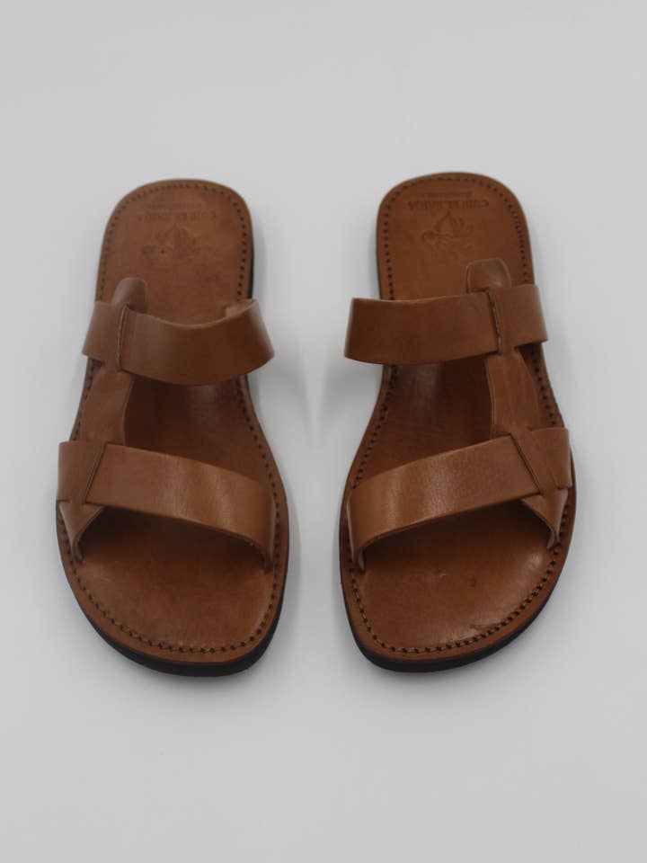 Sandales en cuir véritable pour hommes, cadeau fait main pour lui pour la vente par isli and tisli