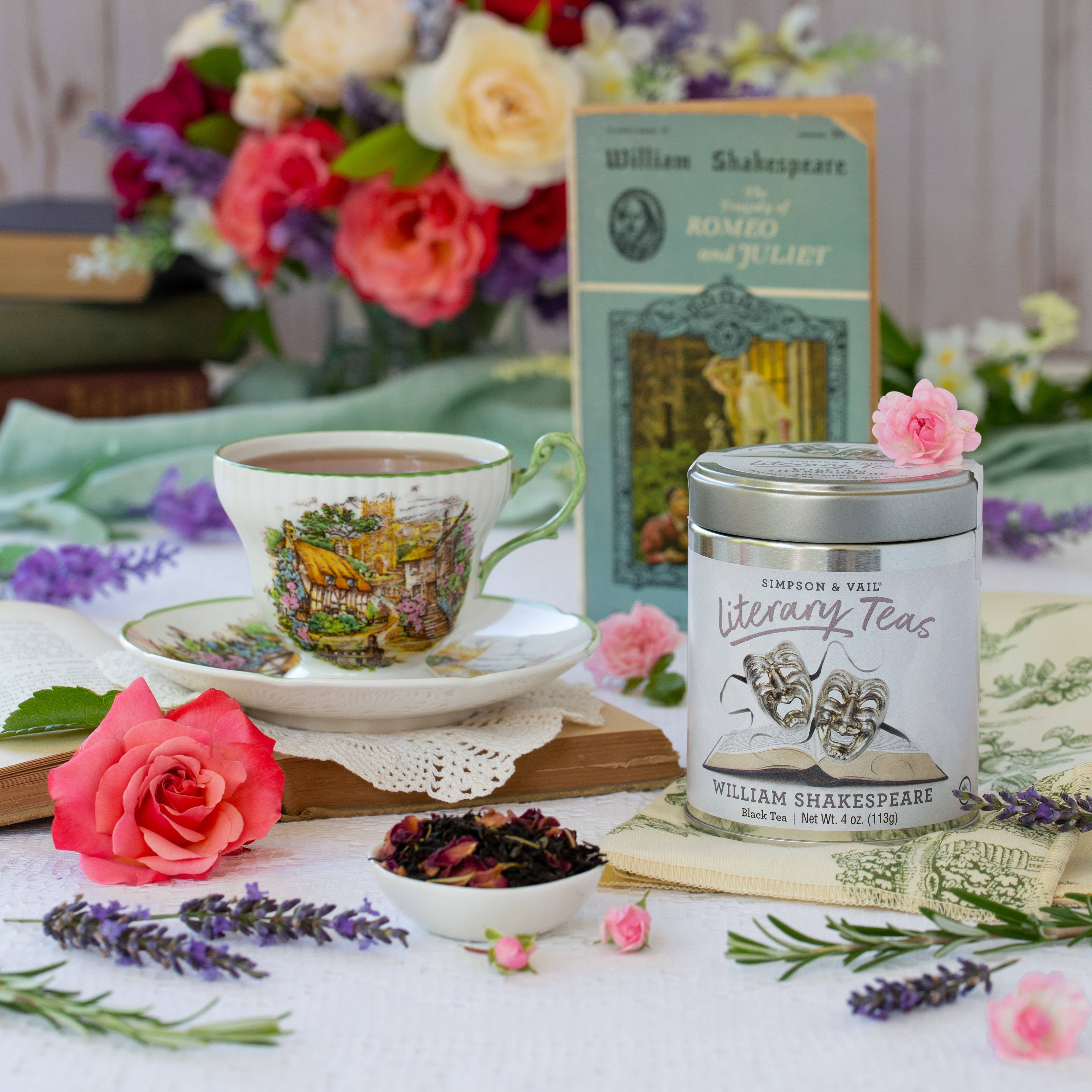 Simpson & Vail - Vendita all'ingrosso Tè sfusi - Miscela di Tè Nero di William Shakespeare - Lattina da 4 Once2