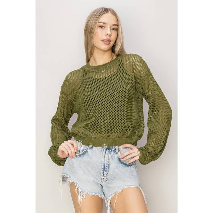 HYFVE - Wholesale Shirt - Women's - DZ24C038-Distressed Knit Sweater