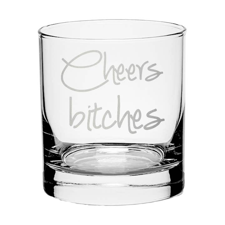 Bicchiere Cheers Bitches Rocks per la vendita all'ingrosso da parte di Mixing Spirits
