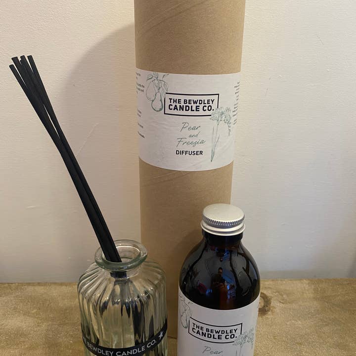 Pear & Freesia Diffuser Refill 200ml for wholesale by The Bewdley Candle Co.