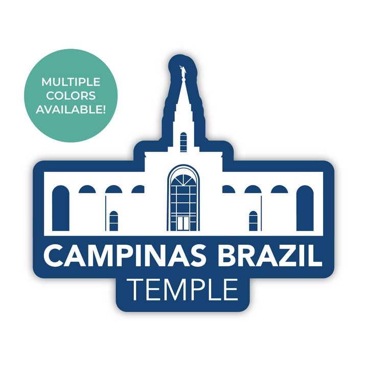 Aufkleber des Tempels von Campinas, Brasilien für den Großhandel von JasmineTreeDesign