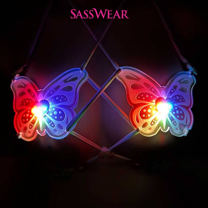 Sasswear - Wholesale Bra - Women's - Light Up Butterfly Festival Bra2