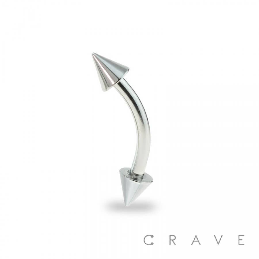 CRAVE – wholesale Ansikts-/kroppskedja – 316L KIRURGISKT STÅL ÖGONBRYN MED SPIKAR