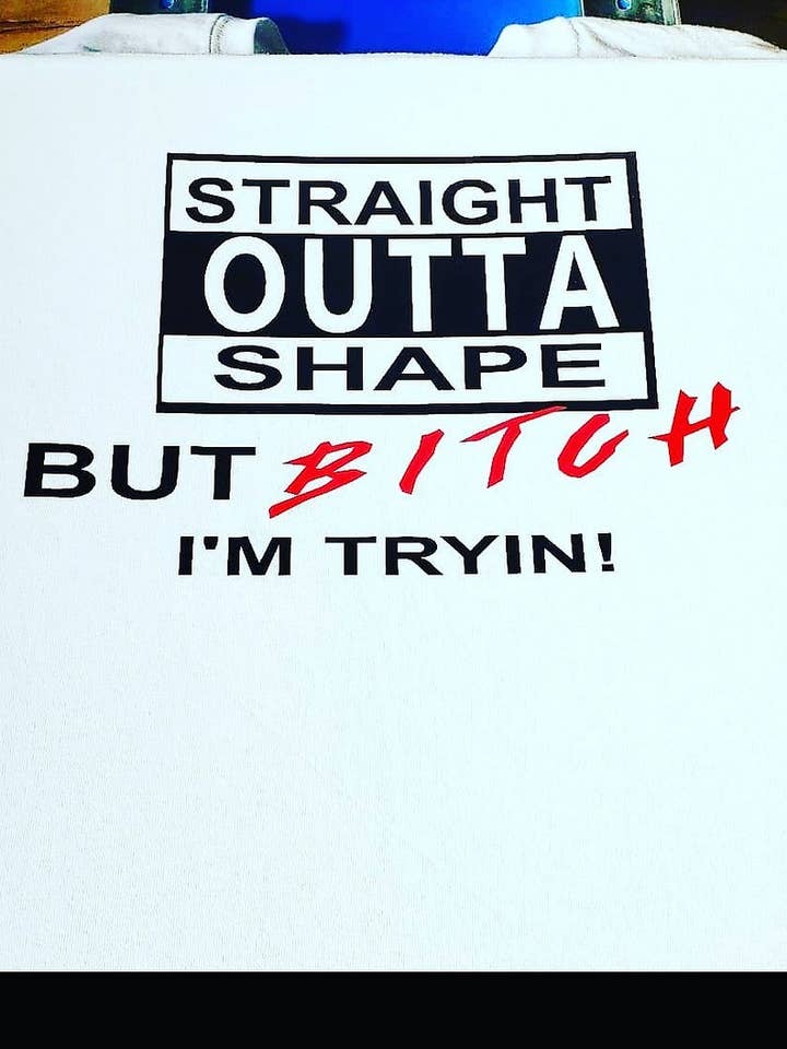 Straight Outta Shape men B* tch I"m Tryin! for engroshandel hos ND Printing