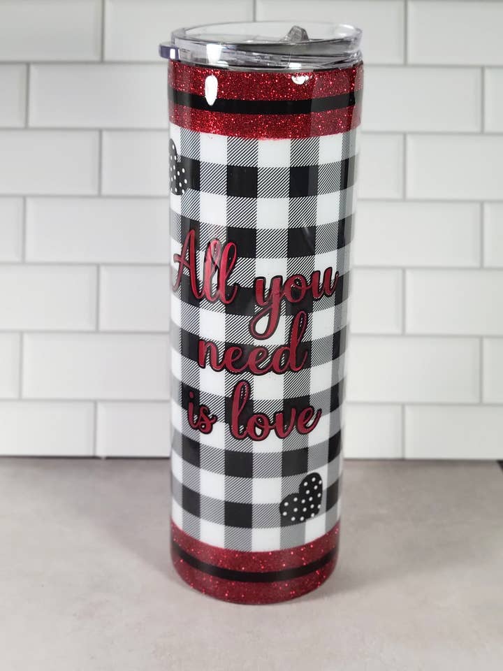 Love Is All You Need Stainless Steel Tumbler for wholesale by Cup'd by Chera