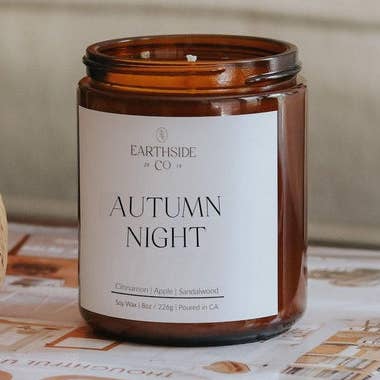 the earthside co - Wholesale Jar/Filled Candle - Autumn Night
