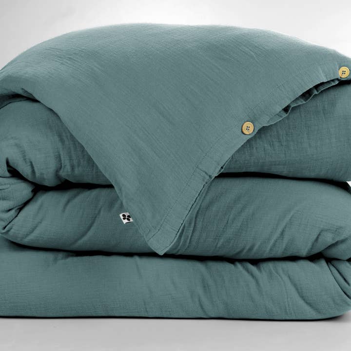 GAÏA Canard cotton gauze duvet cover 240 x 220 cm for wholesale by L'effet Papillon