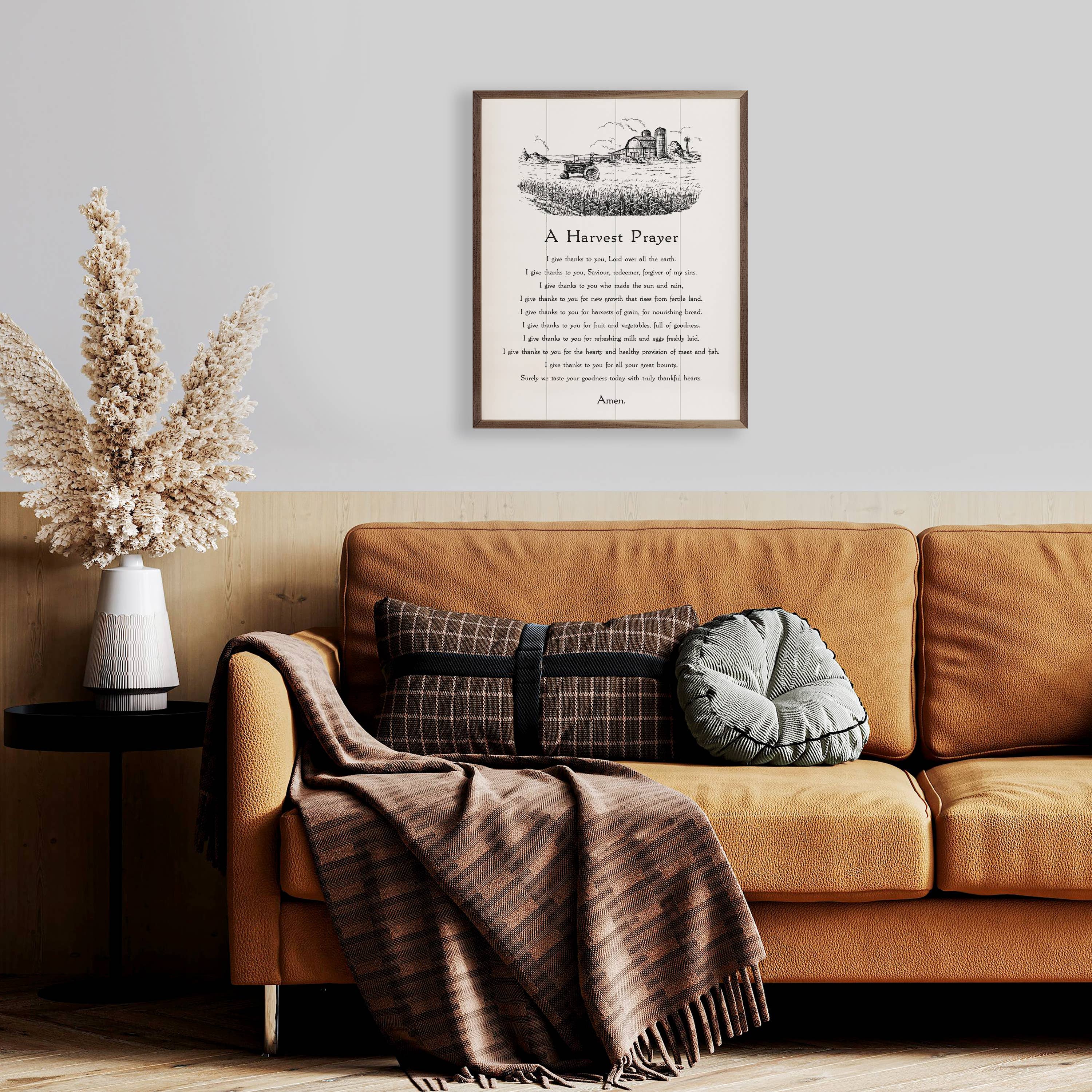 Kendrick Home - Wholesale Wood Wall Art - A Harvest Prayer White4