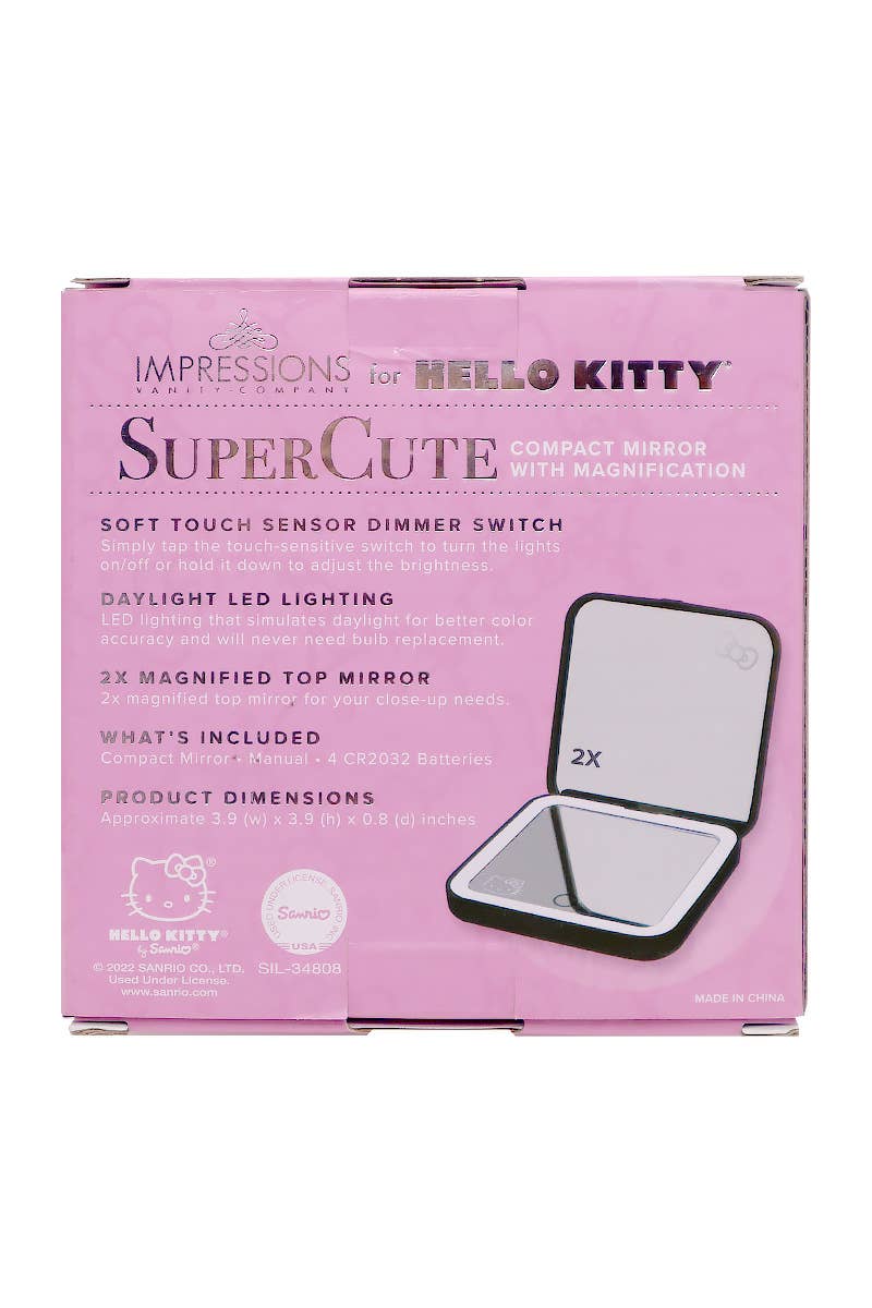 PINEAPPLE Beauty – Espelho de bolso por atacado – Espelho Compacto Impressions Vanity IVMC-HKCOM-ANML-BLK HK - 14