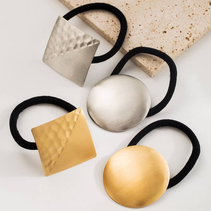 Geometric Metal Hair Tie for Stylish Low Ponytail_CWAHA6243 for wholesale by ACCITY