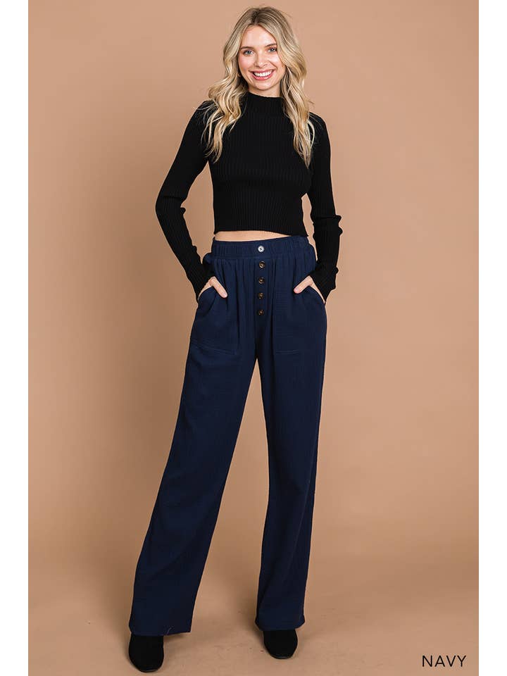 Cotton Bleu - Wholesale Pants - Women's - 80966W - Women's Cotton Gauze Wide Leg Pants21