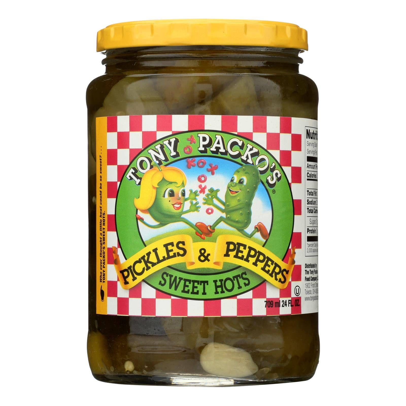 Ware Spark - Wholesale Pickled Vegetables - Tony Packo's, Pickles & Peppers, Sweet Hots - Case Of 12 - 24 Oz0