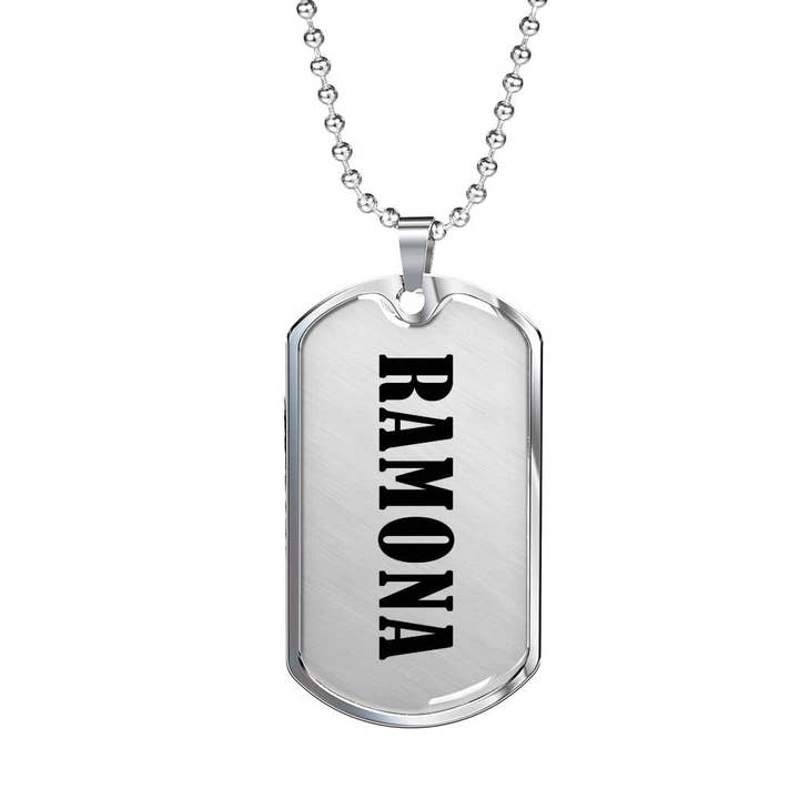 Ramona v01 - Luxury Dog Tag Necklace for wholesale by Unique Gifts Store