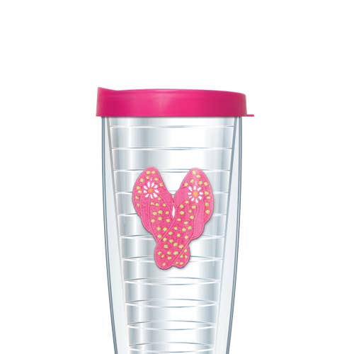 Pink Flip Flops Patch Tumbler for wholesale by FREEHEART