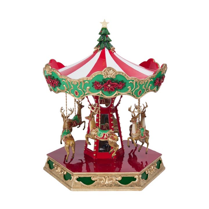 15.75in Reindeer Carousel for wholesale by December Diamonds