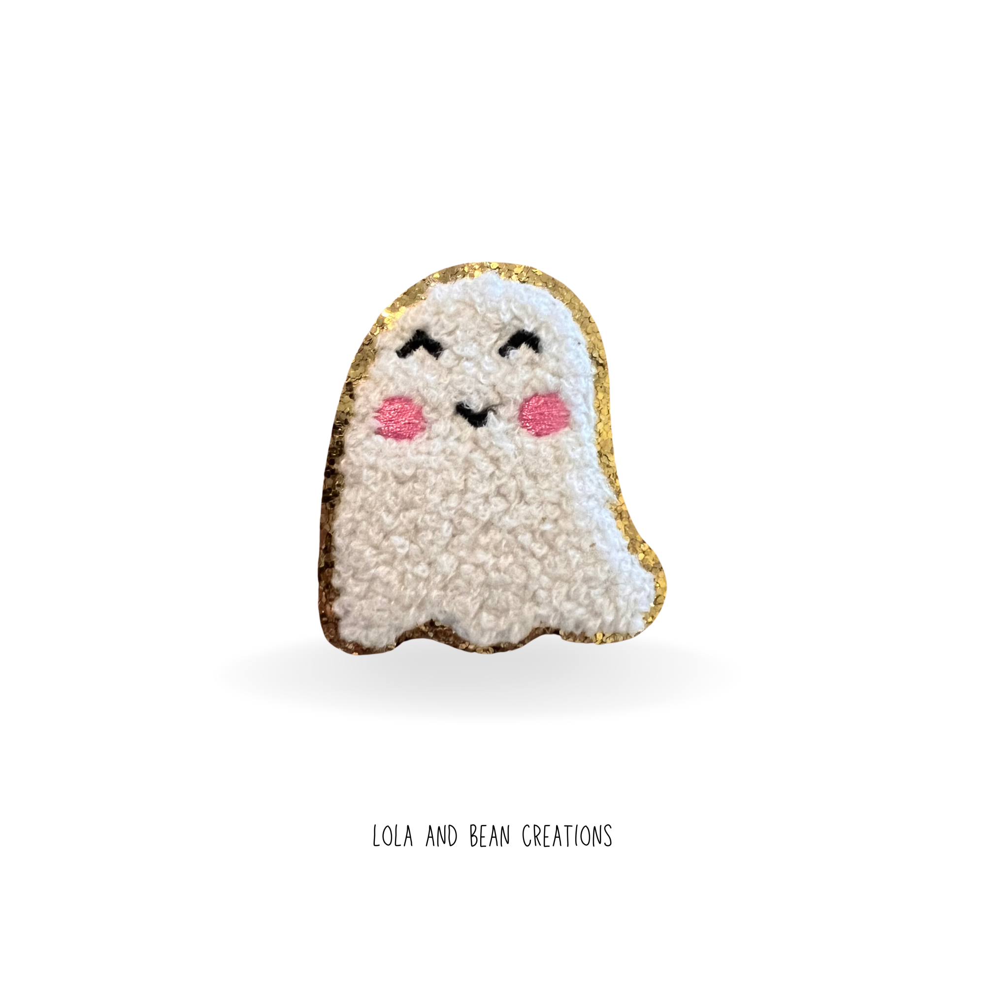 Lola & Bean Creations - Wholesale Patch - Halloween Pumpkin & Ghost Chenille Patch, Heat-Activated4