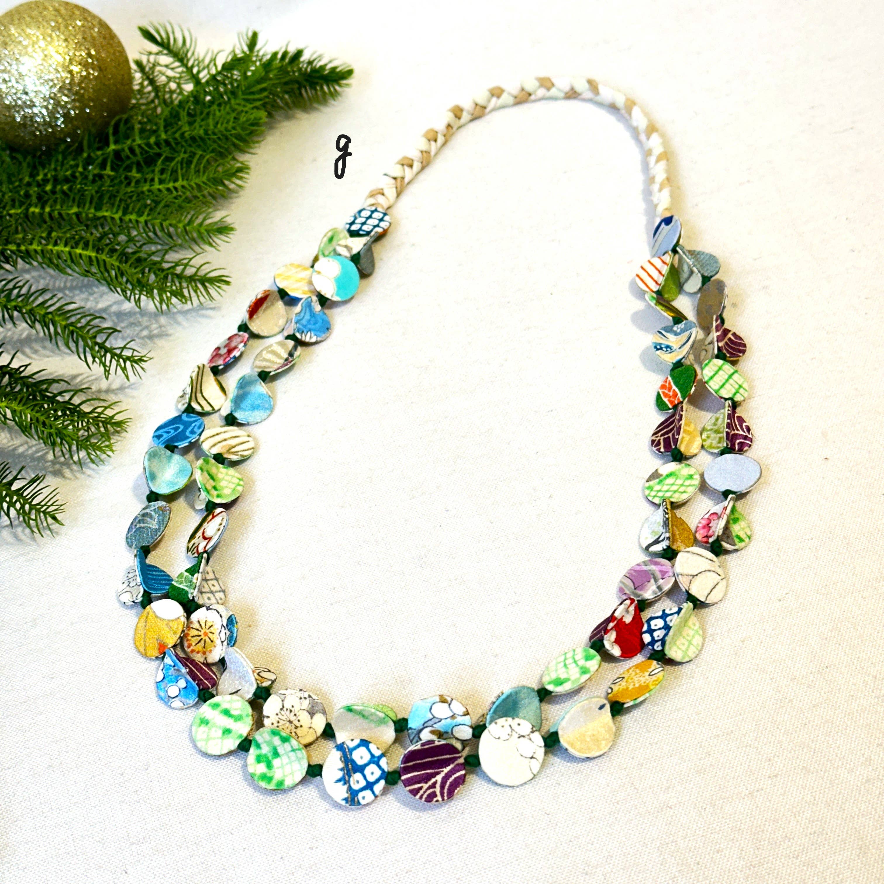 Sophie Silks - Vente Colliers plastrons - Collier kimono à double brin5