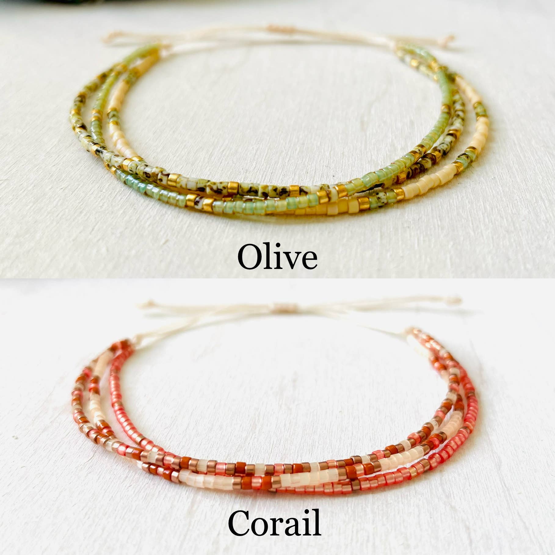 Atelline – Engroshandel Perlearmbånd – Justerbart Miyuki-perlearmbånd i nylon med rocailleperler6