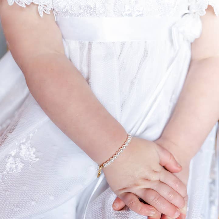 Cherished Moments - Wholesale Beaded Bracelet - Kids - Kids 14K Gold-Plated Pearl Baby Bracelet Children's Jewelry1