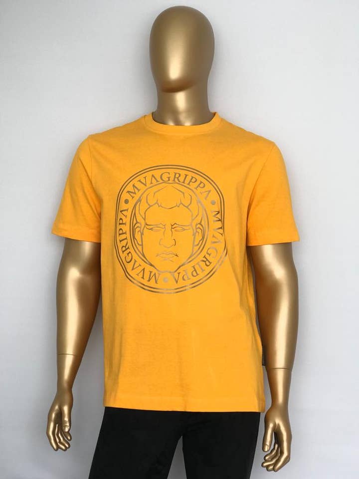 Mvagrippa Heavyweight T-Shirt. 100% Cotton. Yellow Color. for wholesale by Mvagrippa