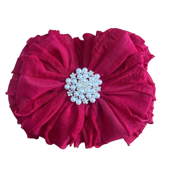 Rockin Royalty - Wholesale Fashion Headband - Baby - Pearl Ruffled Headband5