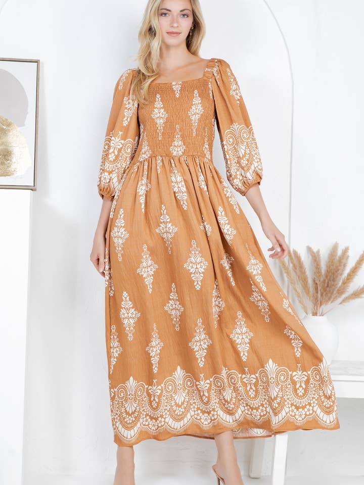 Women's Graphic Print Fashion Maxi Dress for wholesale by Fashion Space