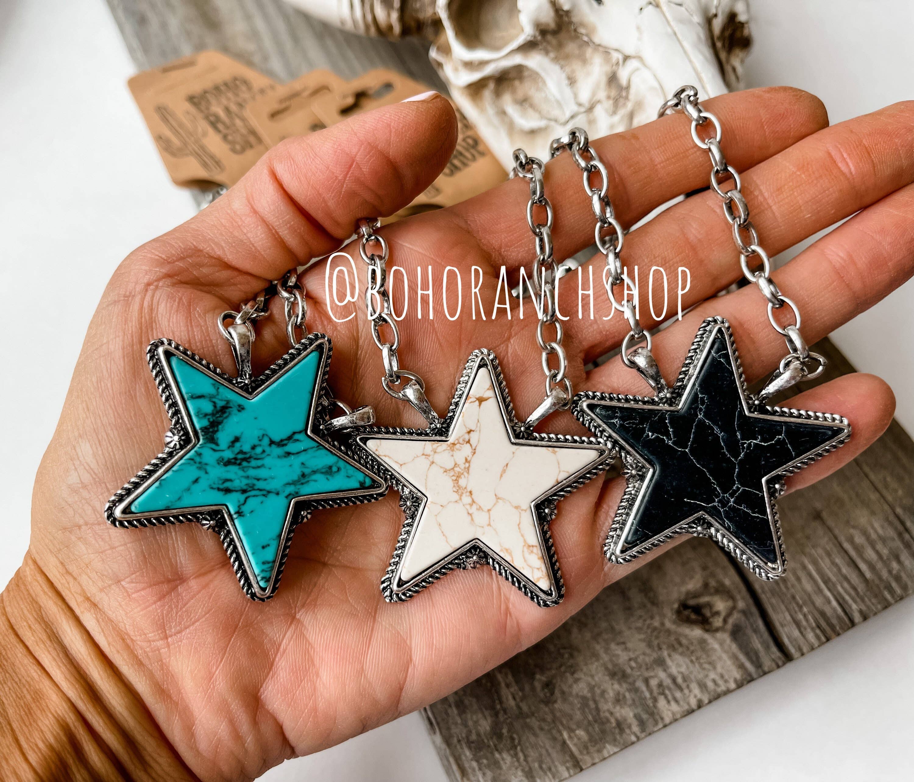 Boho Ranch Shop – wholesale Pendant/charm necklace – Punchy Star Necklace Western Pendant Necklace4