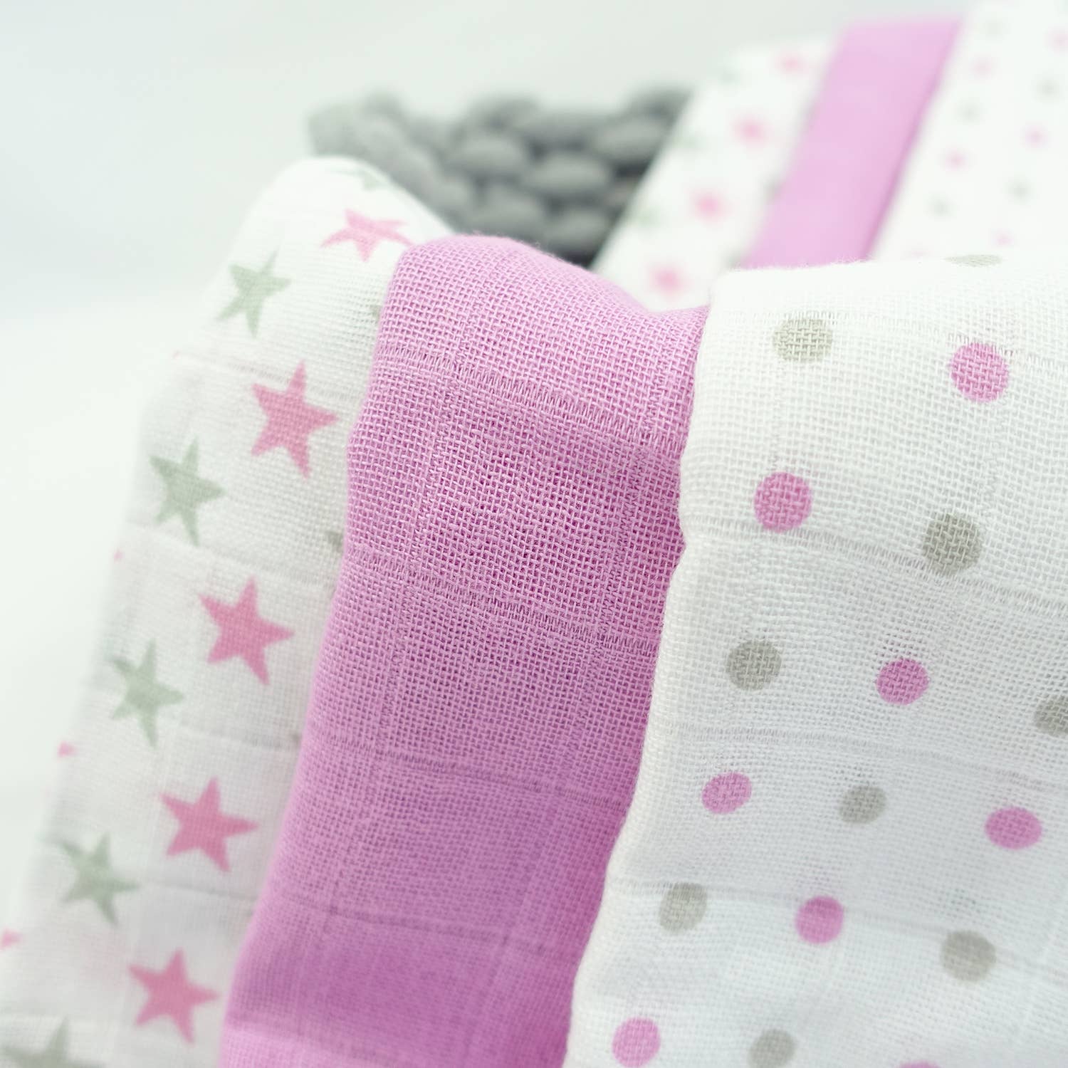 Muslinz - MerryGoRoundUK Ltd - Wholesale Spuuglapje - Baby - MuslinZ 6 stuks katoenen mousseline doeken - Sterrencombinatie8