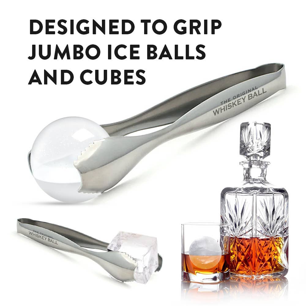 The Original Whiskey Ball - Wholesale Ice Tray/Mold - Jumbo Ice Ball and Cube Tongs1