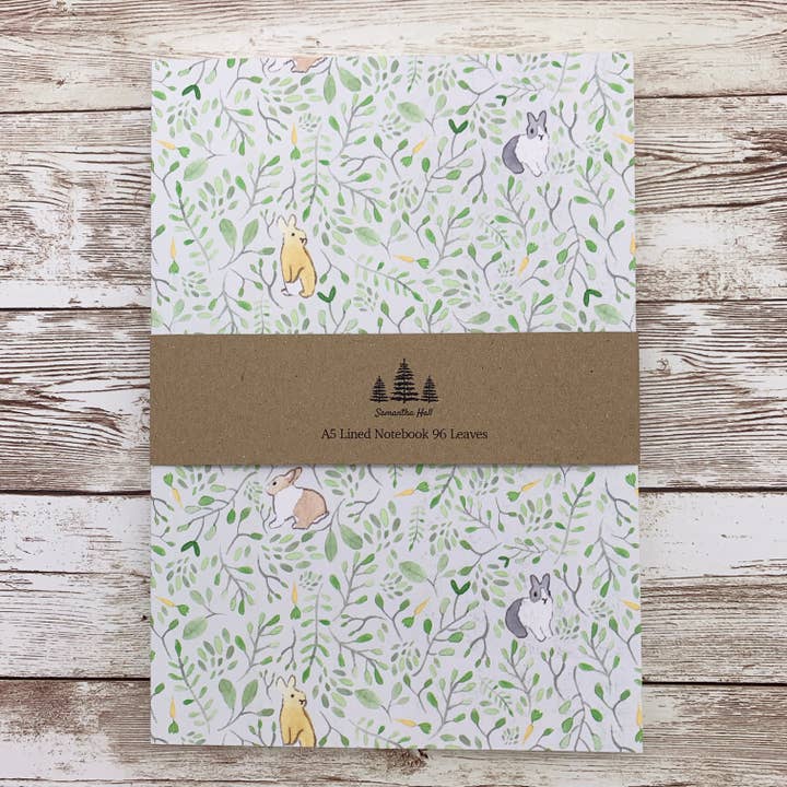 Samantha Hall Designs – Caderno por atacado – Caderno A5 Rabbit